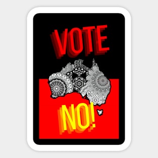 Vote No To The Voice Indigenous Voice To Parliament Sticker